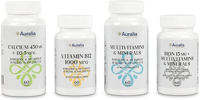 Bariatric Multivitamin Iron Calcium B12 Vitamins 1 PER Day for Gastric Sleeve Bypass Surgery Supplements 60 Tablets Each (2-Month Supply)