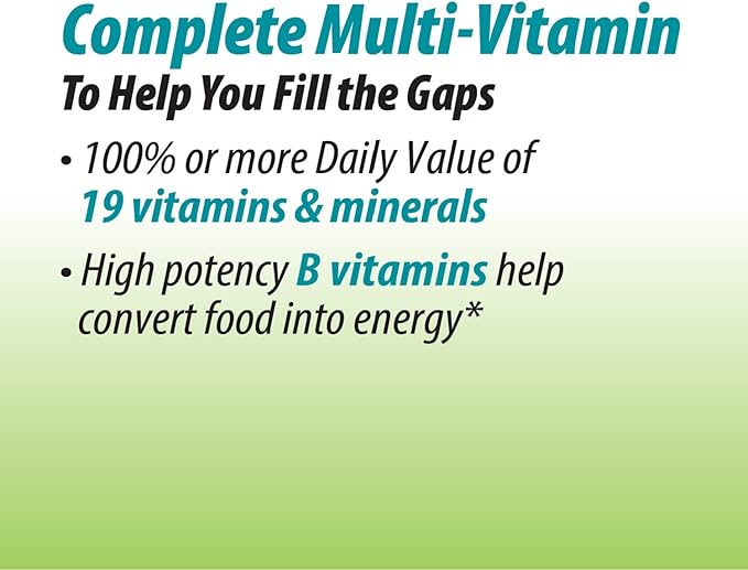 Nature's Way Alive! Garden Goodness Men's Multivitamin, One Serving of Veggies and Fruits**, High Potency B-Vitamins, 60 Tablets