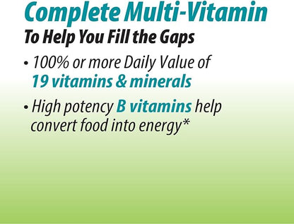 Nature's Way Alive! Garden Goodness Men's Multivitamin, One Serving of Veggies and Fruits**, High Potency B-Vitamins, 60 Tablets