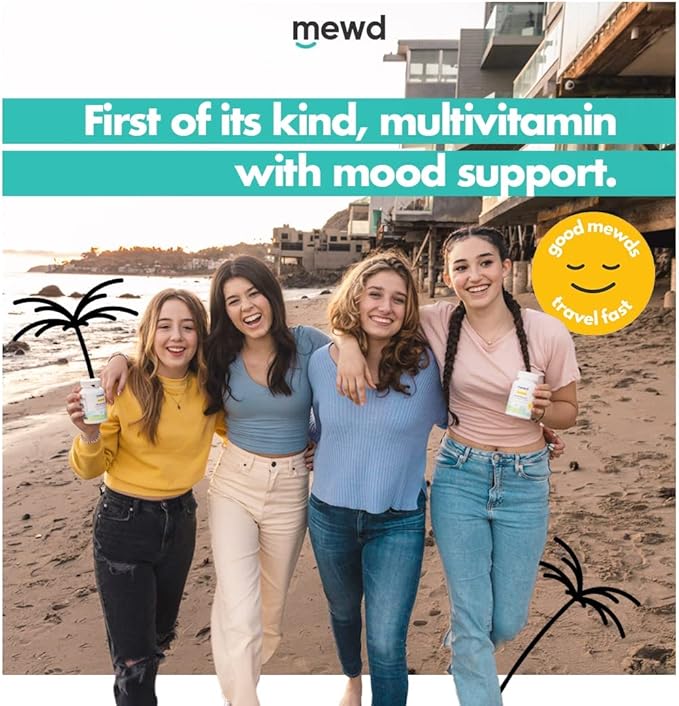 MEWD Teen/Kids Daily Multivitamin Gummy with Natural Mood Enhancer,Vegan,Immune System Booster Supplement,Kids Vitamin with Iron,Zinc,Gluten Free-Focus Vitamin for Kids-Brain Health-Made in USA
