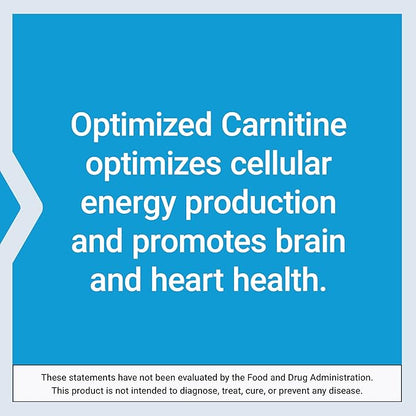 Life Extension Optimized Carnitine, Three Forms of L-carnitine, Promotes Heart & Brain Health, Gluten Free, Non-GMO, Vegetarian, 60 Capsules
