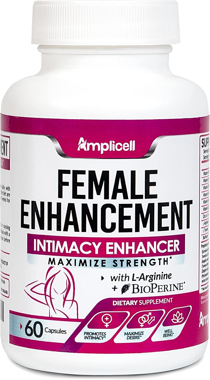 Female Enhancement - Libido Booster for Women - Hormone Balance for Women - Intimacy & Mood Support - Energy Pills with Epimedium, Dong Quai, Ginseng, Maca Root Powder & Multi-Vitamins A, B12 - 60 Ct