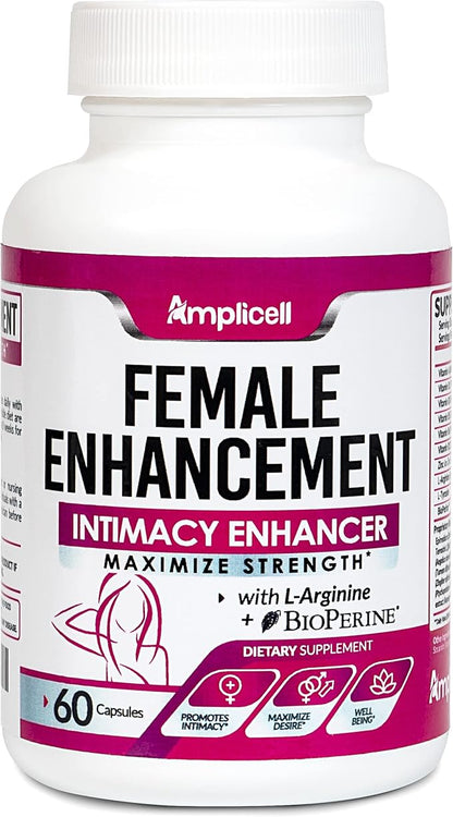 Female Enhancement - Libido Booster for Women - Hormone Balance for Women - Intimacy & Mood Support - Energy Pills with Epimedium, Dong Quai, Ginseng, Maca Root Powder & Multi-Vitamins A, B12 - 60 Ct