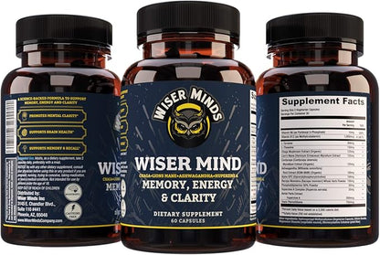 Nootropic | Memory, Focus, Mental Clarity Supplement | Lions Mane Ashwagandha