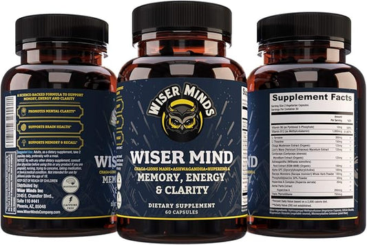 Nootropic | Memory, Focus, Mental Clarity Supplement | Lions Mane Ashwagandha
