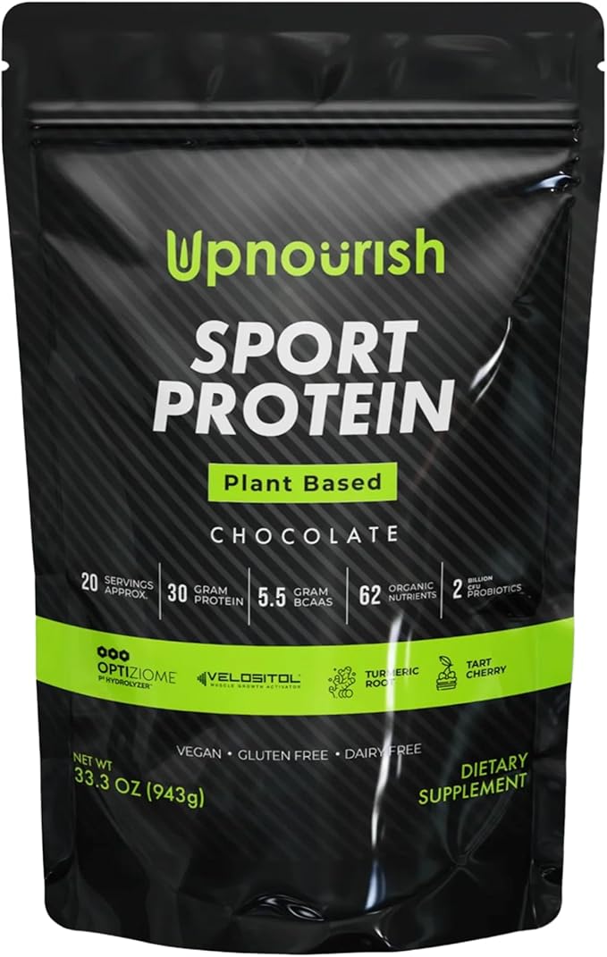 Vegan Sport Protein Powder Chocolate – 30g Plant Based Protein, VELOSITOL, BCAAs, Organic Greens & Fruits, Probiotics, Tart Cherry for Post Workout Recovery, Inform Sports Certified Keto - 20 servings