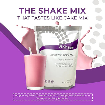 Vi Shape Original Nutritional Shake Mix Sweet Cream Flavor | 22oz (3 Bags, 72 Servings)