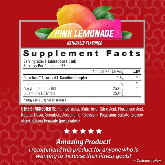 iSatori L-Carnitine LS3 1500, Liquid L-Carnitine with Acetyl L-Carnitine, L-Carnitine L-Tartrate, Stimulant Free Pre Workout, No Calories, Sugar, Gluten, Keto-Friendly, Pink Lemonade (32 Servings)