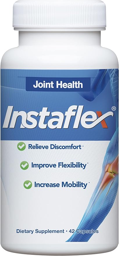Instaflex Joint Support Supplement - Clinically Studied Joint Relief Blend of Glucosamine, MSM, White Willow, Turmeric, Ginger, Cayenne, Hyaluronic Acid - 42 Capsules