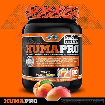 Humapro, Protein Matrix Formulated for Humans, Waste Less. Gain Lean Muscle, Exotic Peach Mango - 667 grams(23.52 oz)