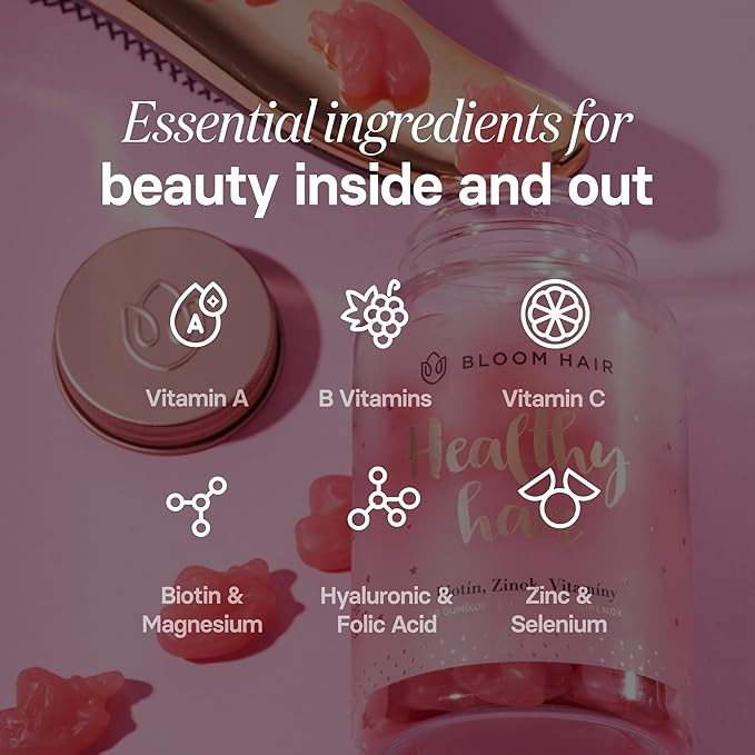 Gummies for Faster Hair Growth & Biotin Vitamins for Rapid Hair Growth for Women Gummies Hair Vitamins Supplements for Increased Hair Thickness Vegan Hair Growth Vitamins