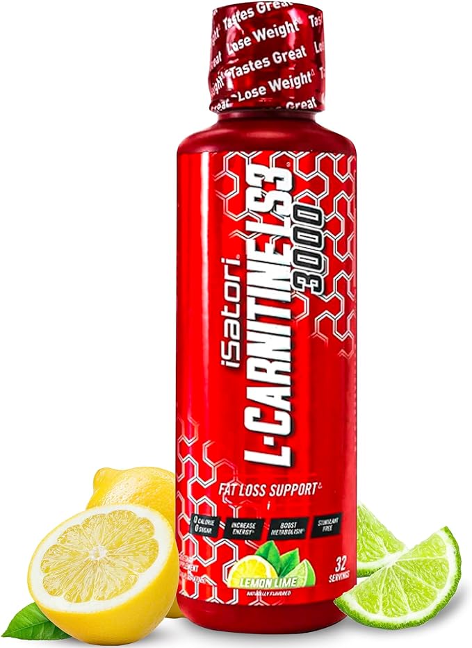 iSatori L-Carnitine LS3 3000, Liquid L-Carnitine with Acetyl L-Carnitine, L-Carnitine L-Tartrate, Stimulant Free Pre Workout, No Calories, Sugar, Gluten, Keto-Friendly, Lemon Lime (32 Servings)