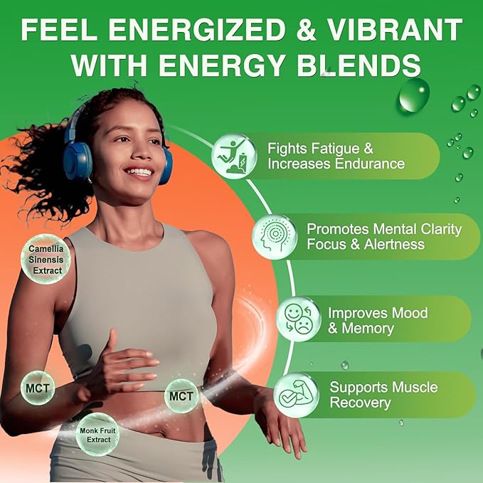 NATURE TARGET Multi-Collagen-Peptides-Powder - Hydrolyzed Collagen with Energy Blend + Multivitamin & Minerals, Supports Energy Skin Hair Nail & Joint, Non-GMO, 35 Servings