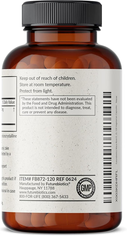 Futurebiotics Maca Root Extra Strength 4000 MG Supports Energy, Stamina & Reproductive Health, Non-GMO, 120 Vegetarian Capsules
