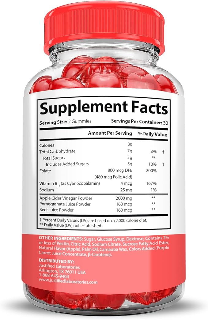 Keto Bites Keto ACV Gummies Extreme Formula 2000MG Vegan Non GMO with Pomegranate Juice Beet Root B12 60 Gummys