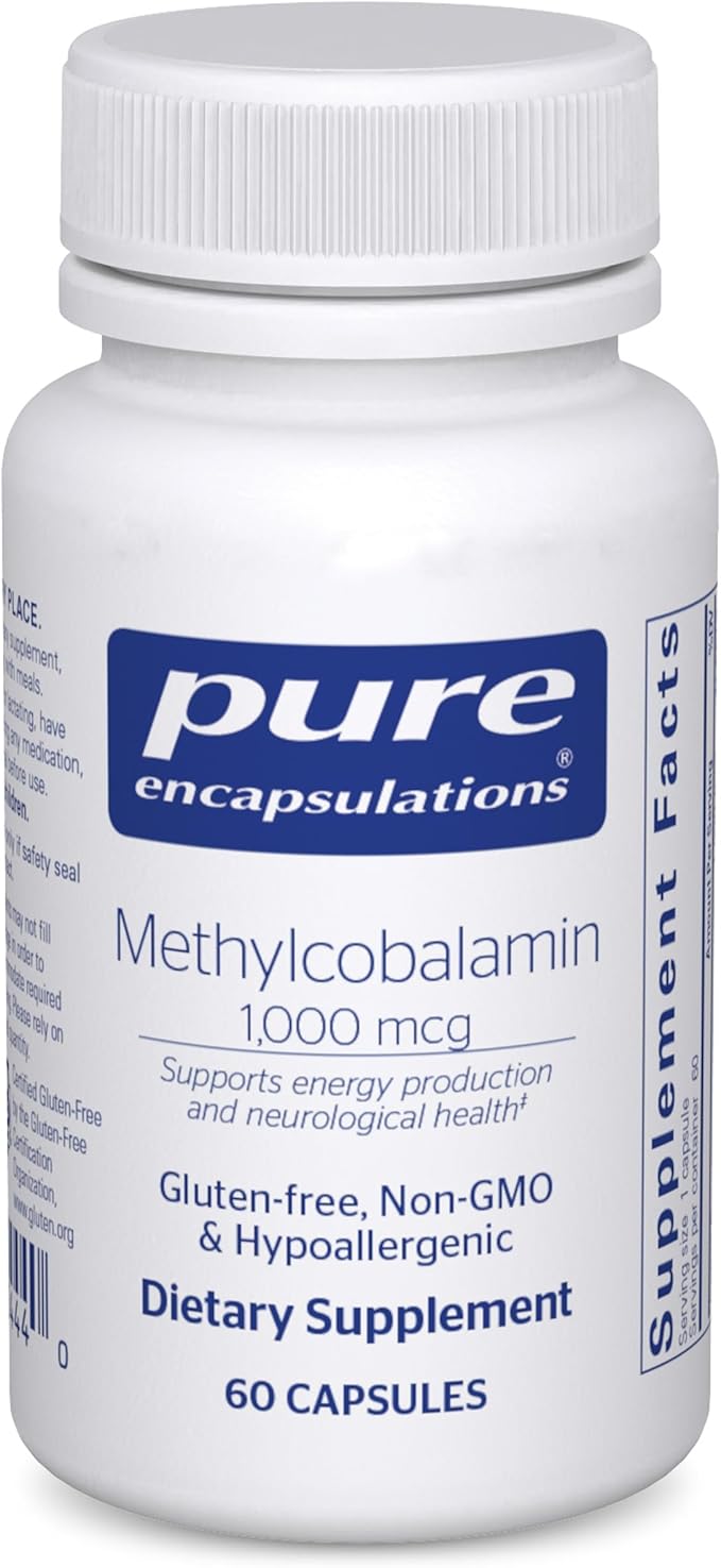 Pure Encapsulations Methylcobalamin 1,000 mcg - Vitamin B12 Supplement to Support Memory & Nerve Health - Premium Vitamin B12 Capsules - 60 Capsules