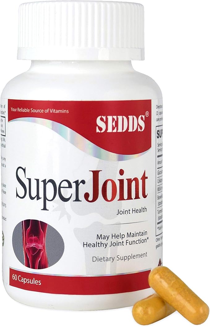 SEDDS® Fast Acting Joint Care Supplement for Men & Women Intended to Support Joint Health with Glucosamine, MSM, Boswellia, Turmeric and Collagen | 60 Capsules