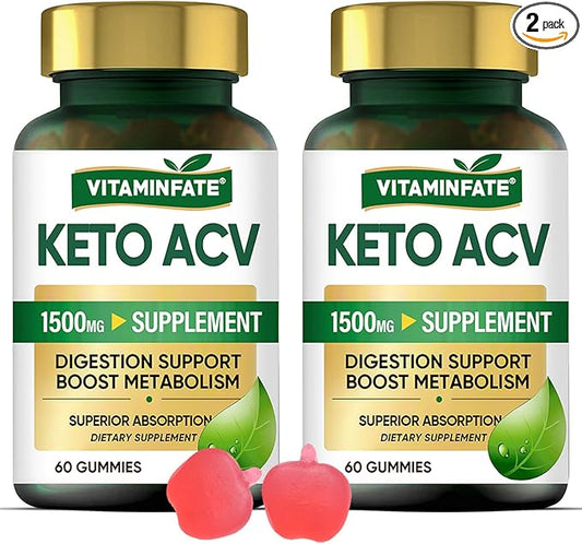 Keto ACV Gummies Advanced 1500 mg- 120 Gummies Keto Apple Cider Vinegar Gummies Supports Metabolism, Energy & Immune Support Balance for Men & Women