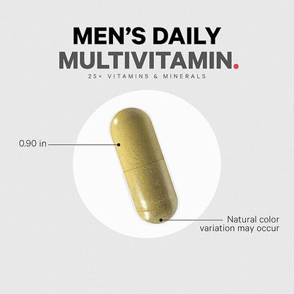 Codeage Men’s Daily Multivitamin Supplement, 25+ Vitamins & Minerals For Adults, Organic Whole Foods Vitamins For Men, Vitamin A, B Vitamins, Vitamin C, D, E, K, Probiotic, Zinc, Omega-3, 120 Capsules