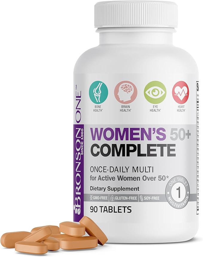 Bronson ONE Daily Women’s 50+ Complete Multivitamin Multimineral, 90 Tablets