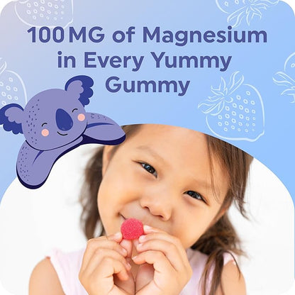 Magnesium Calming Gummies for Kids Relaxation & Natural Wake-Sleep Cycles | Relaxing Magnesium for Kids with Chamomile & Lemon Balm | Non-GMO, Gluten-Free, Third-Party Tested | Calm Gummies 60ct