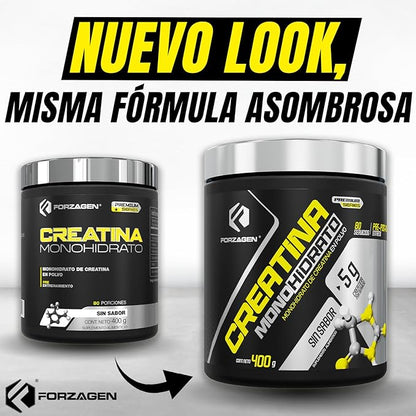 Forzagen Creatine Monohydrate Powder Unflavored - (80 Servings)