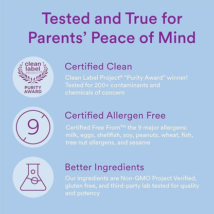 SmartyPants Organic Toddler Multivitamin, Daily Gummy Vitamins: Probiotics, Vitamin C, D3, Zinc, & B12 for Immune Support, Energy & Digestive Health, Fruit Flavor, 60 Gummies, 30 Day Supply