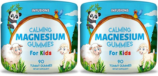 Infusions Calm Magnesium Gummies for Kids 90 Count - Soft and Delicious Healthy Muscle Bone & Energy Support Vegan Friendly & Non-GMO (2)