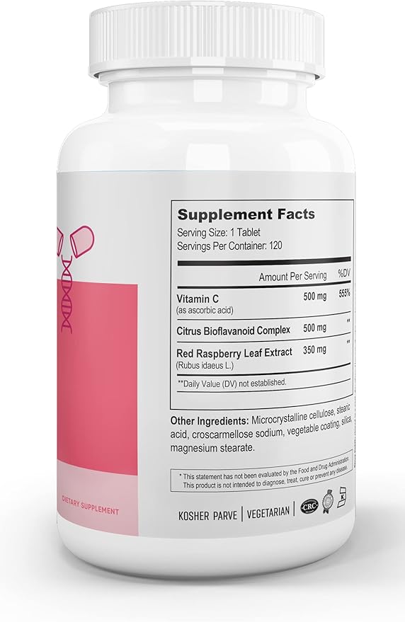 Nutri Suprme Ultra C-Bio Plus, Female Support Formula with Red Raspberry, Vitamin C, and Bioflavonoids , 120 Tablets, Vegetarian, Kosher