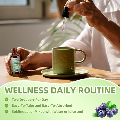 2 Pack Potassium Magnesium Supplement Liquid Drops Plus Calcium Omega-3 D3 B6 K2, Organic Liquid Potassium Magnesium Aspartate, Citrate, for Leg Cramp, Vascular Muscle & Electrolyte Balance