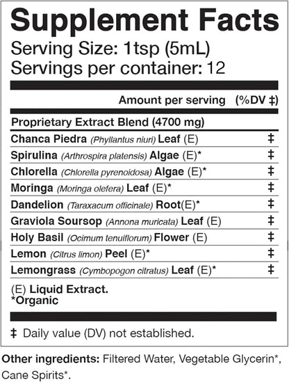 Anima Mundi Viridem Greens Detox Elixir - GI & Liver Detox Liquid Supplement, Natural Herb Cleanse with Chlorophyll, Moringa + Organic Chlorella - Add to Juice & Alkalizing Teas (2oz)