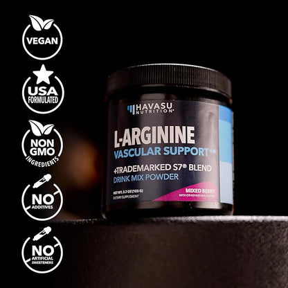 Pre Workout Powder - L Arginine Powder Nitric Oxide Supplement for Men and Women - Pre and Post Workout Support - L-Arginine L Citrulline and Beet Root Powder - Endurance and Performance - Mixed Berry