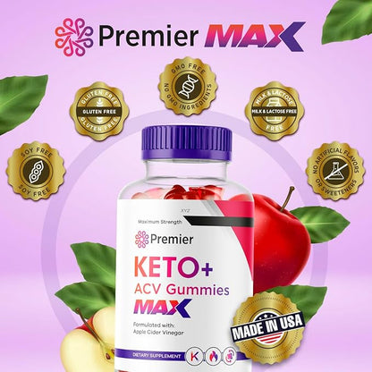 Montty (3 Pack) Premier Keto MAX Gummies - PremierKeto ACV Gummies, Premier ACV Keto MAX Gummies, Premier Apple Cider Vinegar Keto MAX Gummys, 180 Gummies for 90 Days