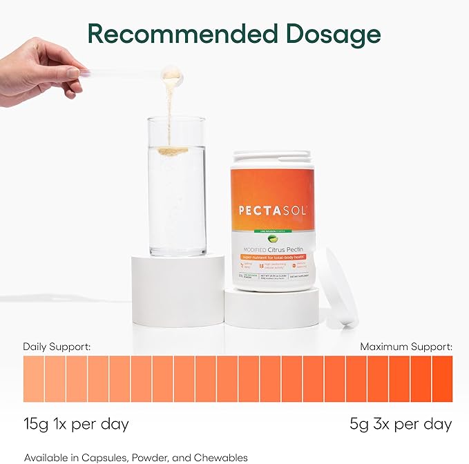 PectaSol Modified Citrus Pectin – 551g Lime Powder – Total-Body Health Supplement to Support Heart, Immune System, Inflammation Response & Healthy Aging + Maintain Healthy Galectin-3 Levels