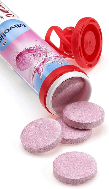 Mivolis Iron + Vitamin C effervescent Tablets - Dietary Supplements 4 Packs x 20 pcs | Germany