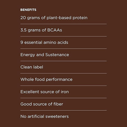 Possible Protein Powder Chocolate Cacao - 20g of Vegan, Plant-Based Protein Mix - Non-GMO, Non-Dairy, Gluten-Free - 3.5g of BCAAs - 9 Essential Amino Acids - 15-Day Supply - 1 Bag, 15 Servings