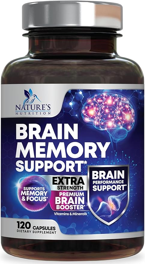 Nootropic Brain Supplements for Memory and Focus - 40 Nootropics & Vitamins to Support Clarity & Concentration, Brain Health Memory Pills with Phosphatidylserine Bacopa Huperzine & DMAE - 120 Capsules