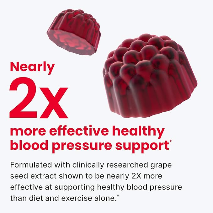 humanN SuperBeets Heart Gummies - Beet Gummy with Heart-Healthy Energy Support, Grape Seed Extract & Beetroot Powder, Sugar Free - Pomegranate Berry Flavor, 60 Count