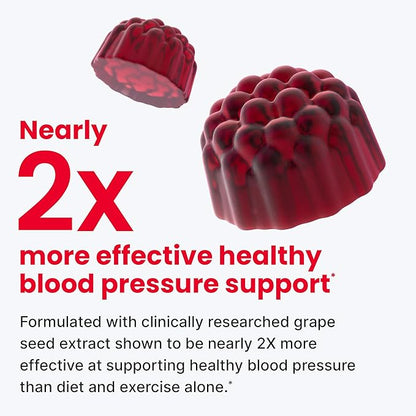 humanN SuperBeets Heart Gummies - Beet Gummy with Heart-Healthy Energy Support, Grape Seed Extract & Beetroot Powder, Sugar Free - Pomegranate Berry Flavor, 60 Count