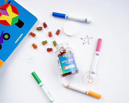 Mountain Meadow Herbs Vita-Mini Bears for Children | Multivitamin with Biotin, Folic & Pantothenic Acid, Iodin, Zinc | for Children’s Healthy Development | Fruit Gummies, 60 ct.