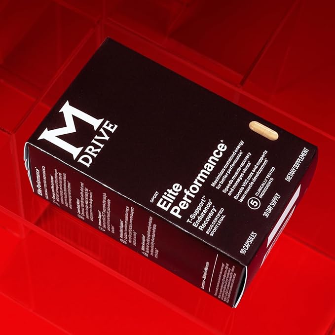 Mdrive Elite Test Booster for Men - Supports Immune Health, Energy, VO2Max, Recovery, Stress Relief, Lean Muscle, KSM-66 Ashwagandha, DIM, Fenugreek, 90 Capsules