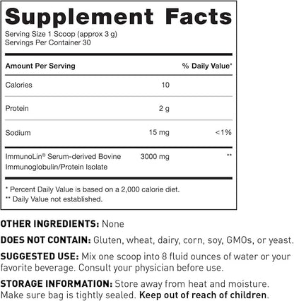 Amy Myers MD Gut ImmunIG - Gut Supplement for Gut Health - Digestive Health Supplement for Immune System Support - Immunoglobulin Powder Aids Healthy Gut Function - 90g (30 Servings)