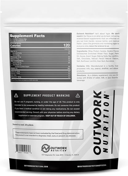 Outwork Nutrition Build Whey Protein Isolate Powder - Low Lactose, Gluten-Free Protein Powder for Muscle Growth & Workout Recovery, Backed by Science, Cookies & Cream, 1.8lbs