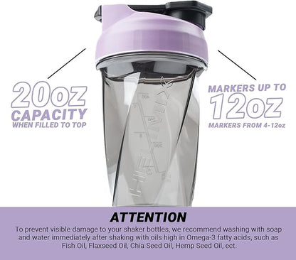 HELIMIX 1.5 Vortex Blender Shaker Bottle Holds Upto 20oz | No Blending Ball or Whisk | USA Made | Portable Pre Workout Whey Protein Drink Shaker Cup | Mixes Cocktails Smoothies Shakes | Top Rack Safe