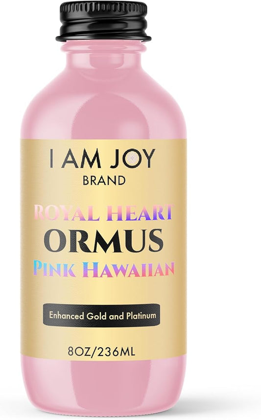 Hawaiian Pink Ormus Monoatomic Gold | Royal Heart Concentrate, Blood Cleanser Detox | with 24k Food-Grade Colloidal Gold | Vortexed, Harmonically Structured 528hz 8oz (8oz)