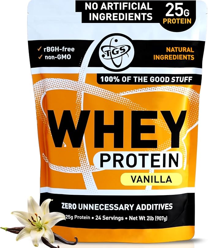 Whey Protein Powder- Vanilla 2lb - All Natural, Low Carb, Low Calorie, Soy Free, Gluten Free, Made in USA