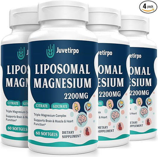 Liposomal Magnesium Complex 2200MG Softgels, Magnesium, Magnesium Glycinate, Magnesium Citrate, A Powerful Supplement, Gluten Free, 60 Softgels
