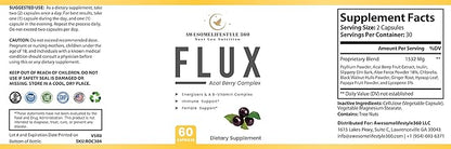 Awesomelifestyle360 Next Gen Nutrition Flux Weight Loss & Detox Acai Berry Complex Energizers & A B Vitamin Complex, Immune and Female Support