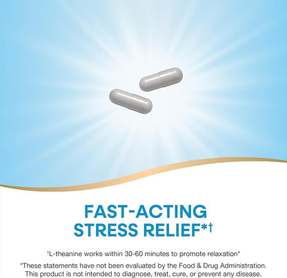 Nature's Way L-Theanine, Stress Support*, Promotes Relaxation*, 200 mg per 2-Capsule Serving, Vegan, 180 Capsules (Packaging May Vary)